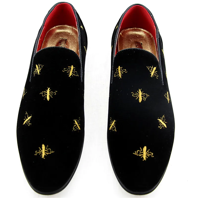 movechain Fashion Men's Casual Embroidery Loafers Mens Suede Leather Shoes Moccasins Oxfords Man Wedding Party Flats Size 38-45 | Обувь