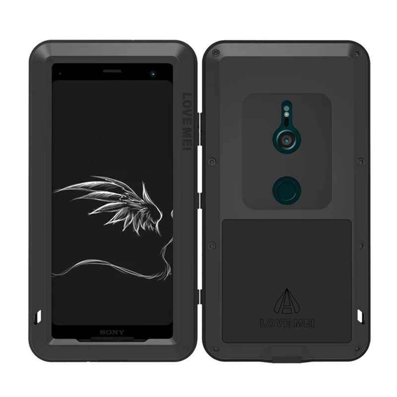 

LOVEMEI Dirt-resistant Anti-knock Metal Aluminum Cases with Gorilla Glass for SONY Xperia XZ3 H9493 Heavy Duty Protection Case