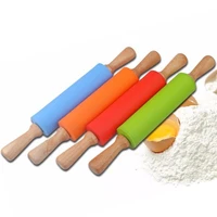 15 inch 38cm baking rolling pin non stick silicone dough rollers
