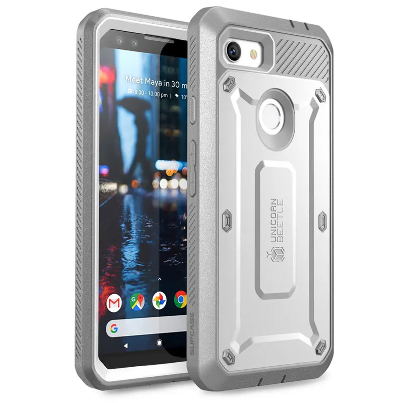White Для Google Pixel 3a чехол( выпуск) SUP чехол UB Pro полный корпус прочная кобура защитный чехол со встроенной защитной пленкой - Цвет: White