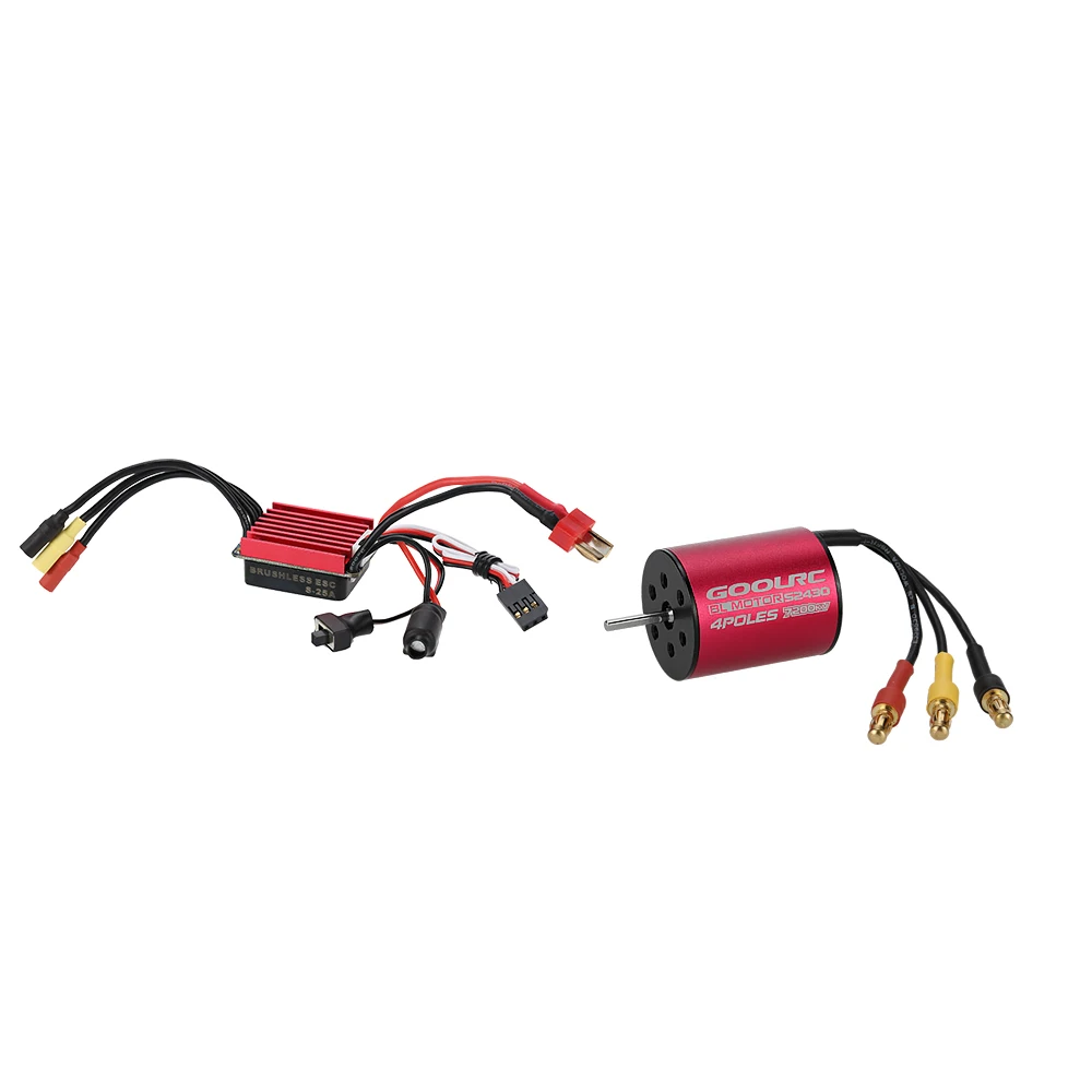 Бесщеточный бесщеточный двигатель GoolRC S2430 7200KV и ESC Набор для 1/16 1/18 RC автозапчасти
