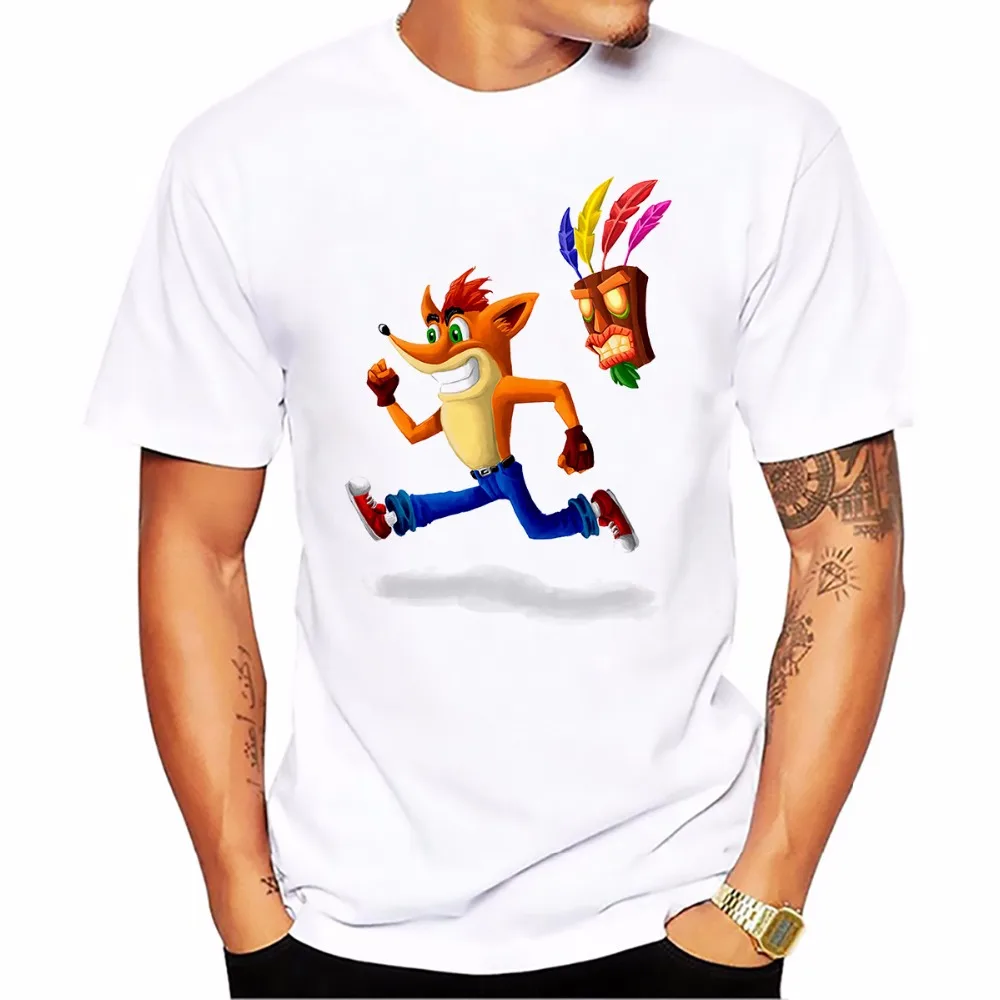 crash bandicoot Mask funny t shirt men jollypeach brand Summer new Casual tee homme Breathable tshirt Plus Size t-shirt | Мужская одежда