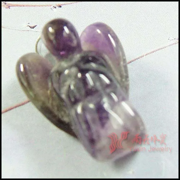Романтические Подвески в виде натурального аметиста с фиолетовым кристаллом