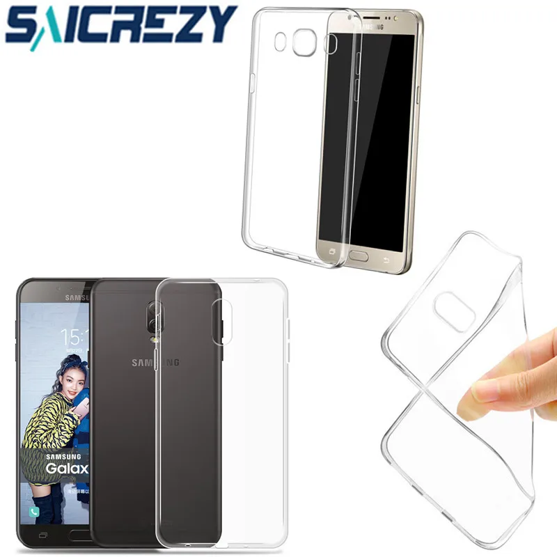 Силиконовый чехол накладка из мягкого ТПУ бампер Funda для Samsung Galaxy J1 Ace J2 2016 J3 J5 2017 J7