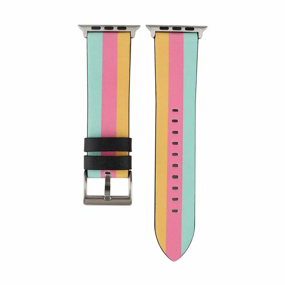 Ремешок из мягкой кожи для apple watch band 42 мм 44 и 4 40 браслет iwatch Series 3 2 1 38 мм|Ремешки
