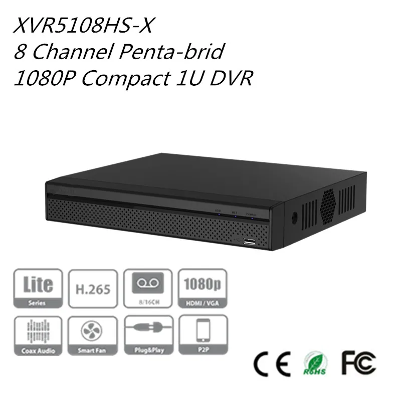Dahua OEM 16 канальный Penta brid 1080 P компактный 1U XVR5108HS X|Видеорегистратор для