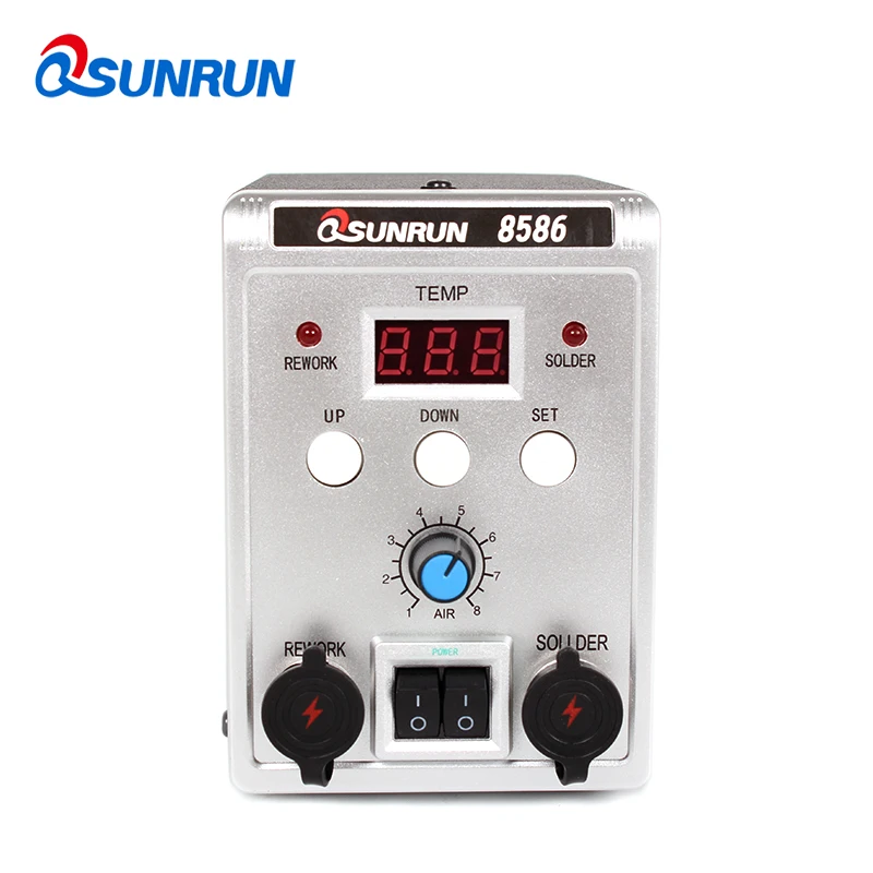 Паяльная станция 2 в 1 Qsunrun 8586 110 В/220 В 700 Вт SMD паяльная пистолет горячего воздуха +