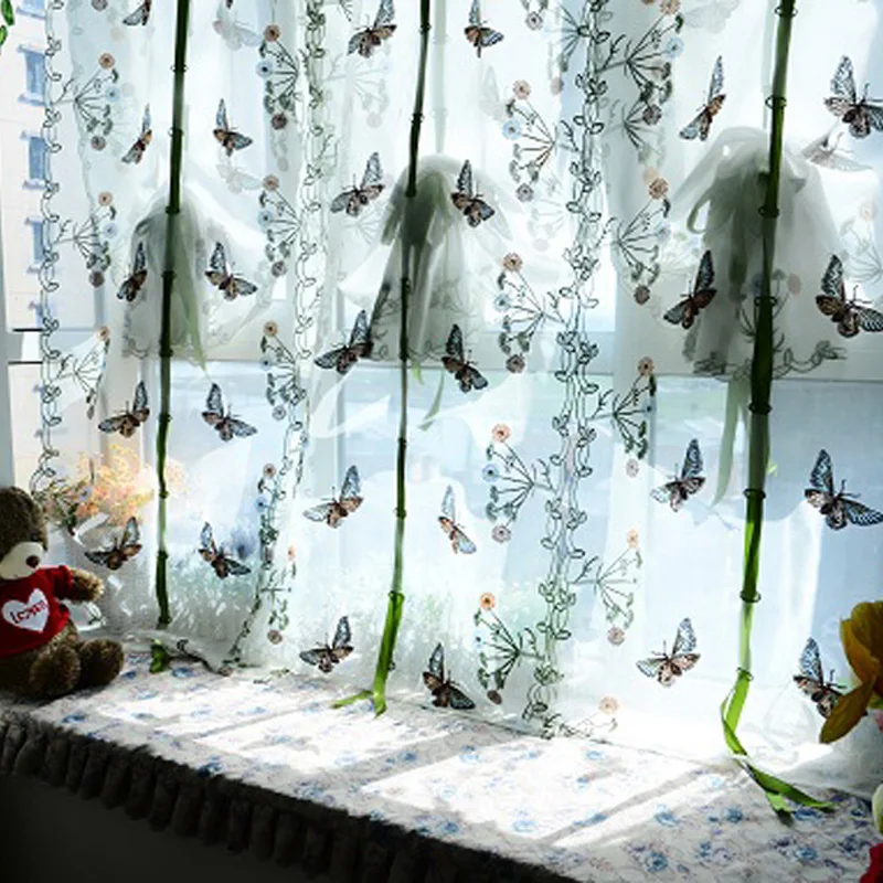 Занавески-бабочки римские занавески на окна домашние кухонные из пряжи ткань для