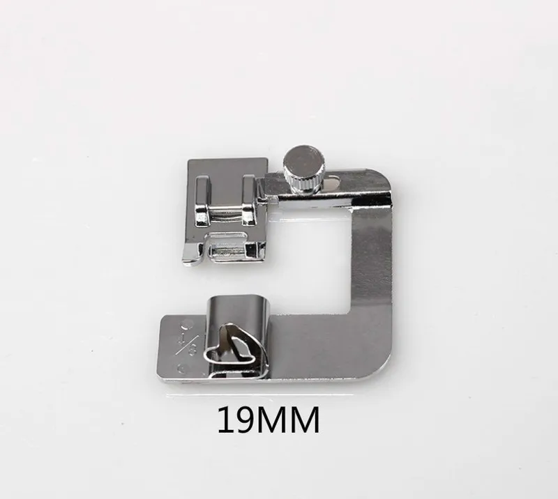 19MM 1 шт., лидер продаж, домашняя швейная машина, лапка для ног, свернутый подол, набор лапок для Brother Singer, Швейные аксессуары, 3 размера - Цвет: 19MM