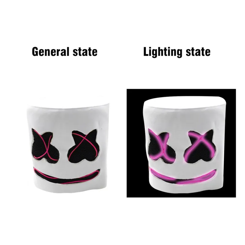 WD9 glowing mask LED DJ музыка светящиеся маски партии маскарад маски анфас Обложка Головные уборы для взрослых Косплэй Хэллоуин фестиваль вечеринок - Цвет: WD9 glowing mask