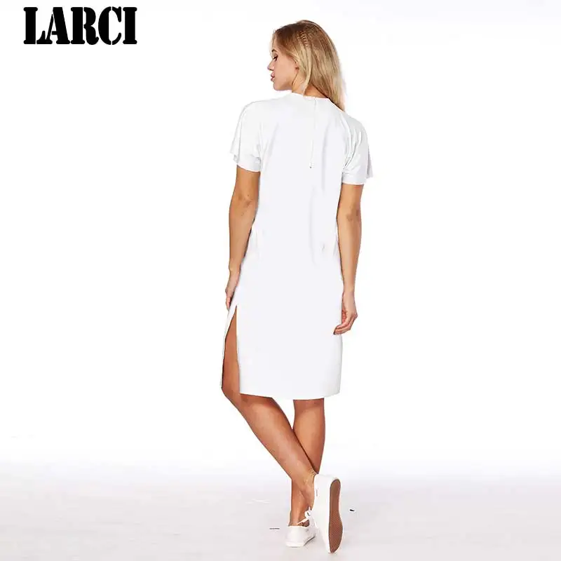 LARCI Новый 2018 Лето Рубашка с короткими рукавами Для женщин Повседневное платье