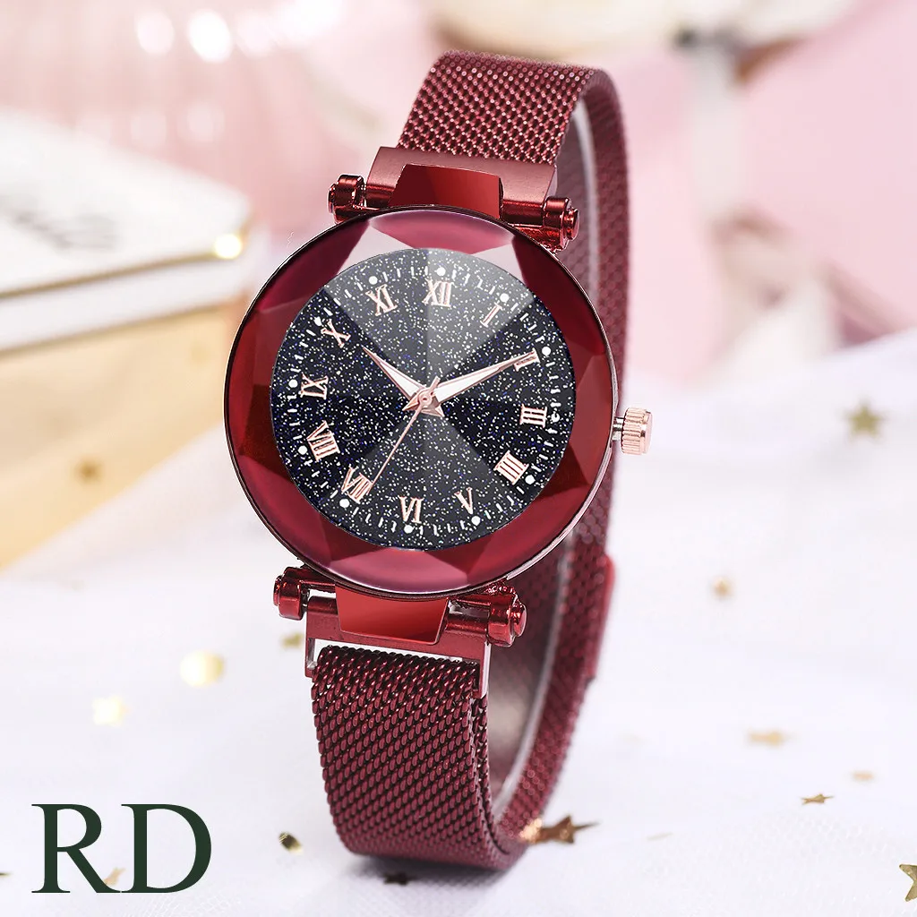 Relogio feminino, модные женские часы, Роскошные, reloj mujer, выпуклые, стеклянные, кварцевые, с сетчатым ремешком, с магнитной пряжкой, женские часы