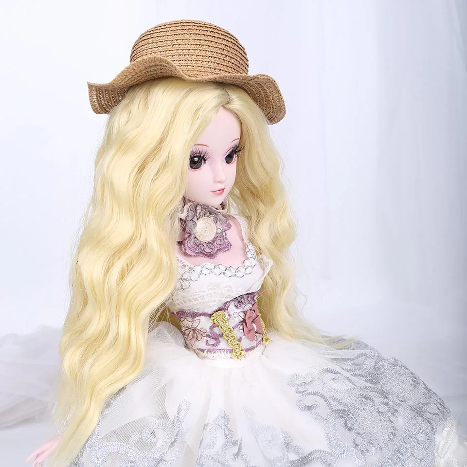 Allaosify серебристо серый Боб Длинные прямые и кудрявые челки 1/3 1/4 BJD парики из