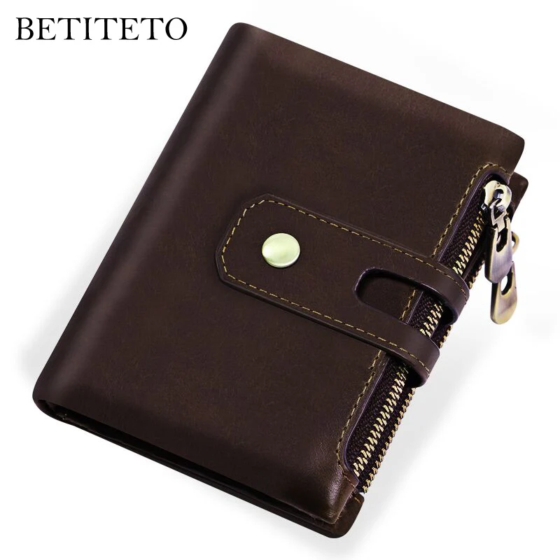 Бренд Betiteto Rfid мужской кошелек из натуральной кожи для монет Portmann Cuzdan Portomonee Kashelek
