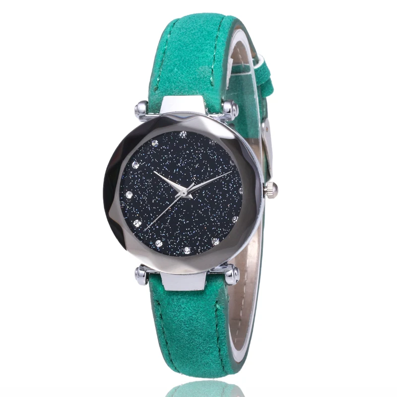 Женские часы 2018 повседневные Модные кварцевые Звездное небо многоцветные