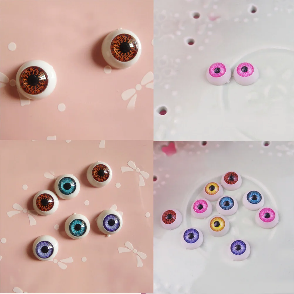 1 Pairs 12mm 5 colors Doll Eyeballs Half Round Acrylic Eyes for DIY Bear Crafts Accessories | Игрушки и хобби