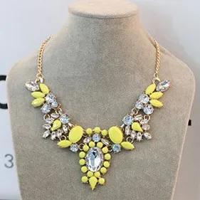 Луна конфеты желтый Shourouk цветок золотые ворота чокеровщика заявление ожерелья и