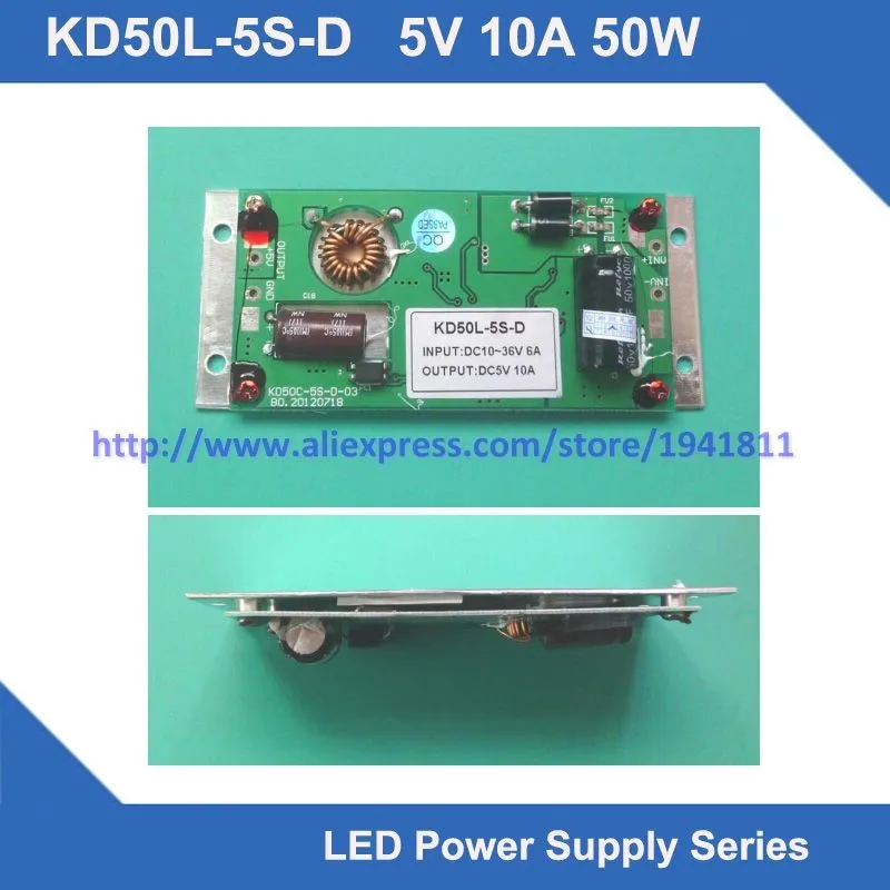 Сверхтонкий светодиодный источник питания 5V10A50W для работы в такси с текстовой