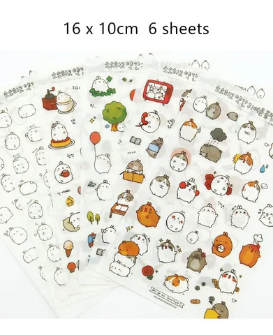 Канцелярские наклейки, принты в ассортименте - изображение