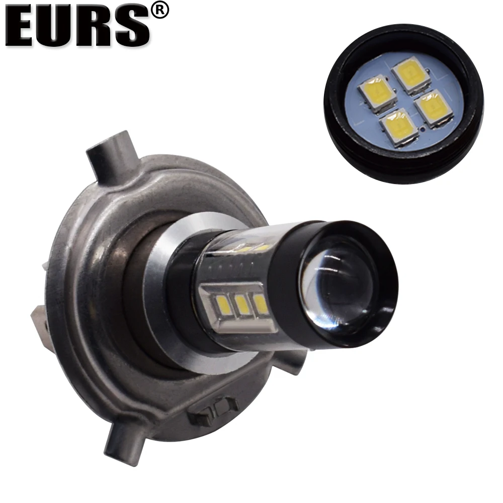 EURS 2 шт. H4 Светодиодный лампа для мотоцикла светодиодный фар S25 P21W 16SMD мотор лампы 80