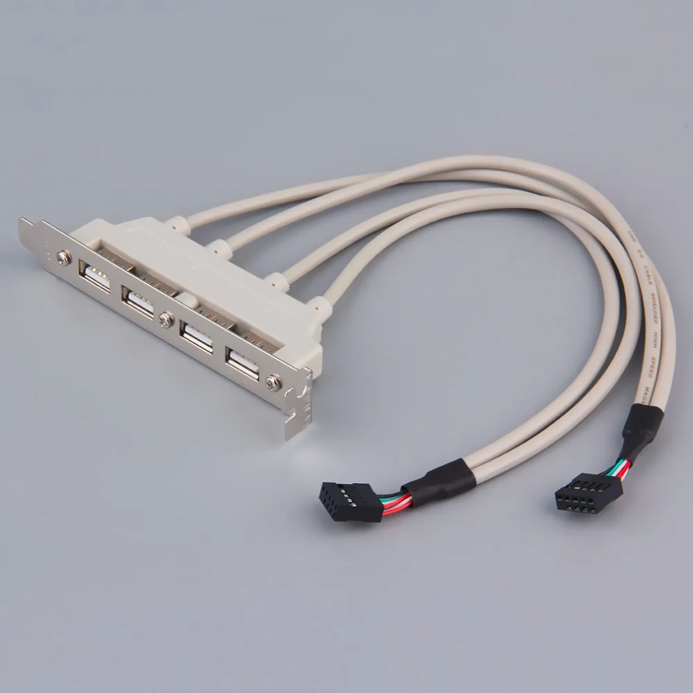 4 порта USB2.0 материнская плата задняя панель расширения кронштейн хоста адаптер