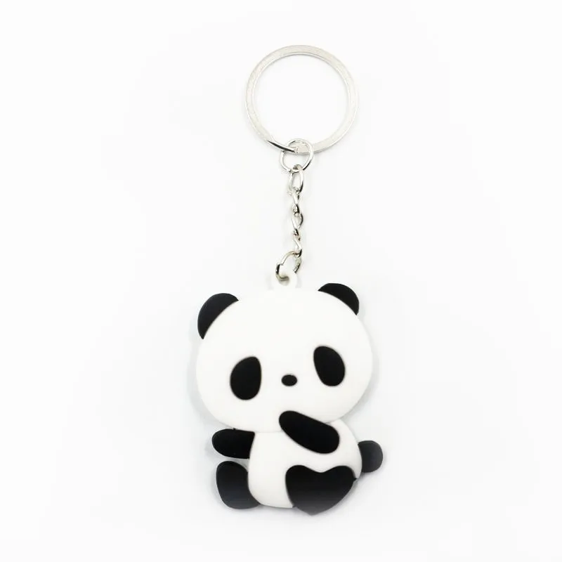 P Keychain style 3 Детское украшение душевой кабины панда резиновый браслет/ожерелье День рождения украшения Дети тропические джунгли вечерние украшения - Цвет: P Keychain style 3