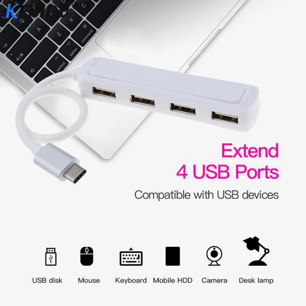 Хаб Kebidu Type c USB 3 1 к 2 0 4 портовый разъем разветвитель адаптер для ПК ноутбука