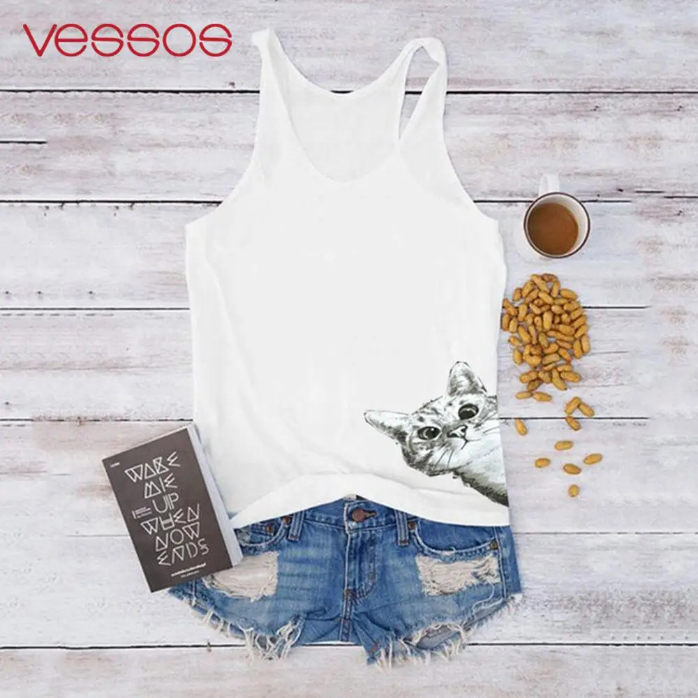 

Cat Vest Casual Leisure Daily Slim Fit Outdoors Woman'S Vest