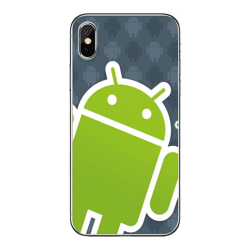 Зеленый чехол для телефона с логотипом робота Android Samsung Galaxy A6s A6 A8 Plus A9s star lite A3 A5 A7