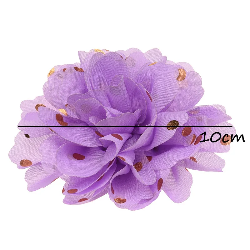 120 шт золотые точки печати шифон дискотеки цветы пышные Цветы Аксессуары без