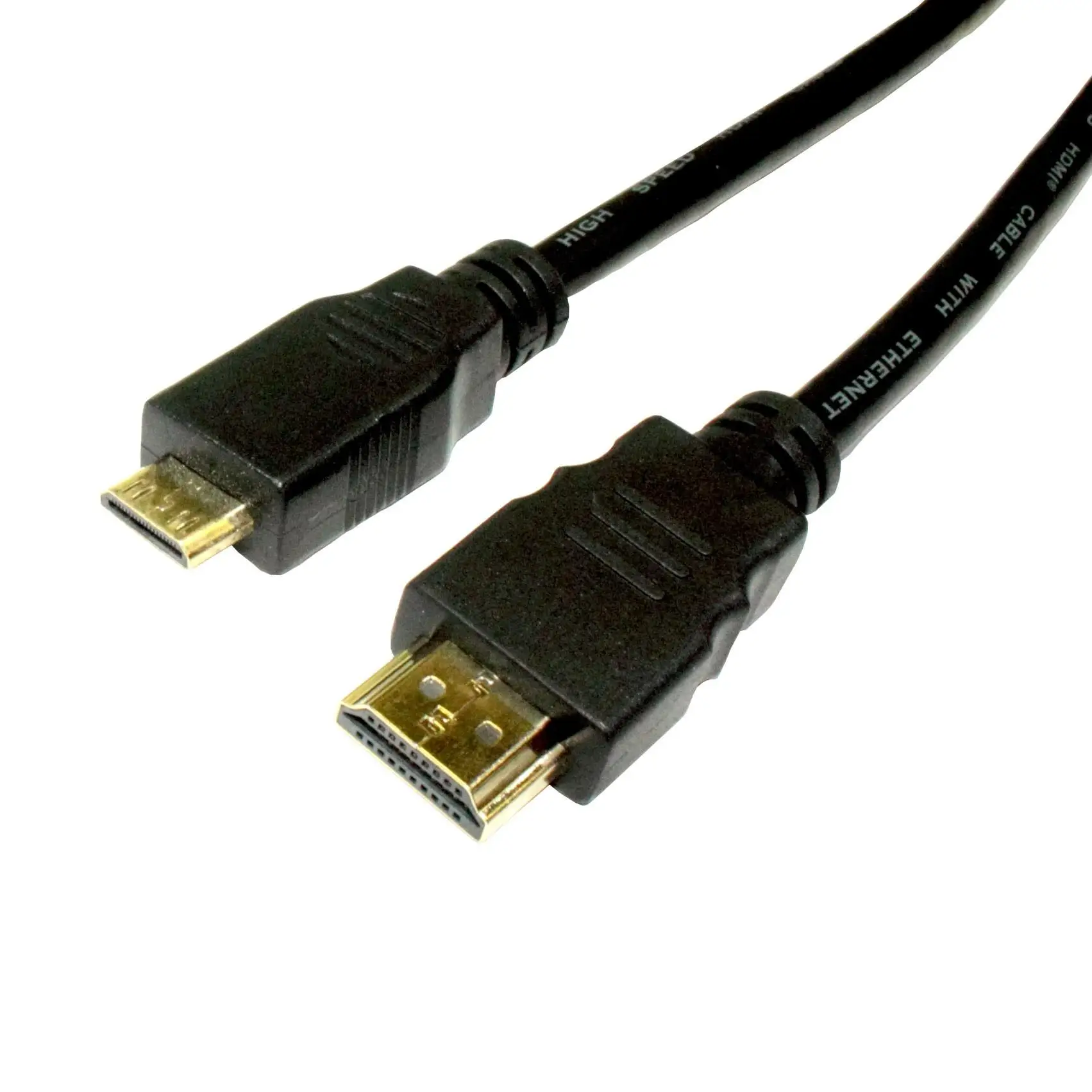 Кабель HDMI к MiniHDMI 1 5mts черный разъем золотой тон |