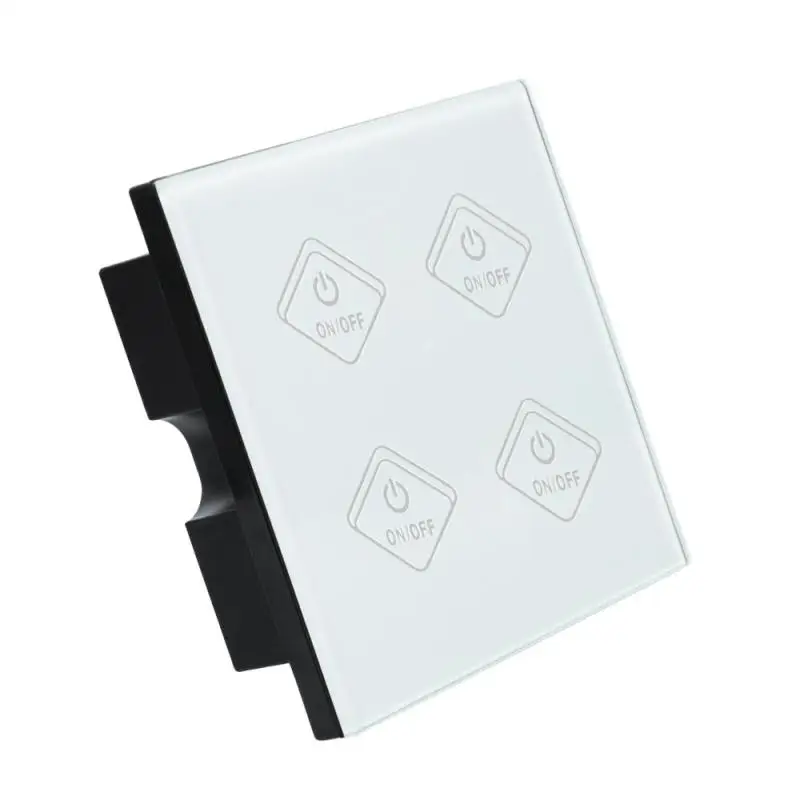 4 Gang Wi Fi Smart Switch выключатель света Touch Wall APP дистанционного Управление работать с