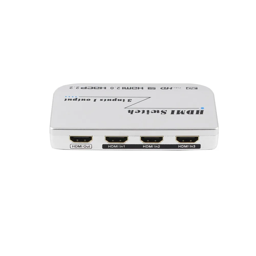 PUZHIJIE 4k @ 60Hz HDMI коммутатор 3 порта 3x1 Переключатель Поддержка HDR HDlitterCP 2 сквозной 3D