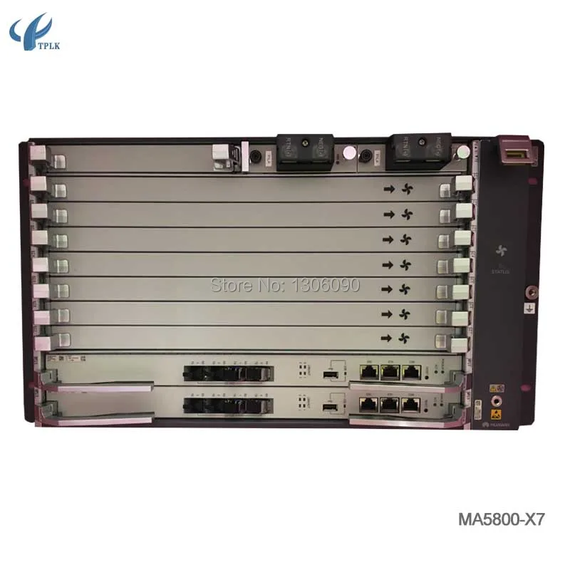 Best продажи 19 дюймов Оригинальный Huawei OLT ma5800 x7 с 2 * Контроль доски mpla + платы питания