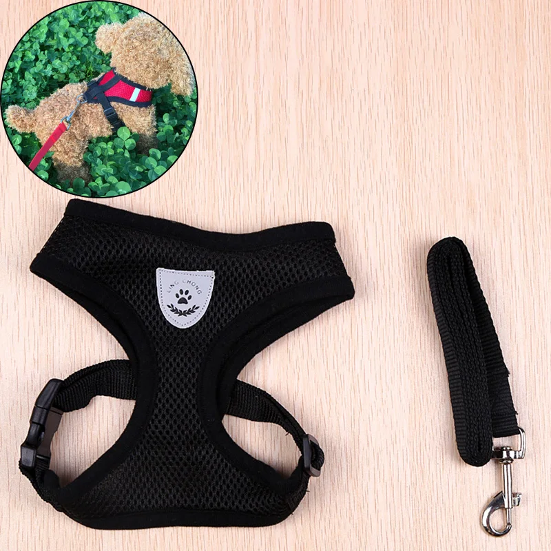 PACGOTH Обувь с дышащей сеткой Малый собак Pet Harness и поводок набор щенок Cat жилет использовать воротник для Чихуахуа Мопс бульдог Cat 1 шт