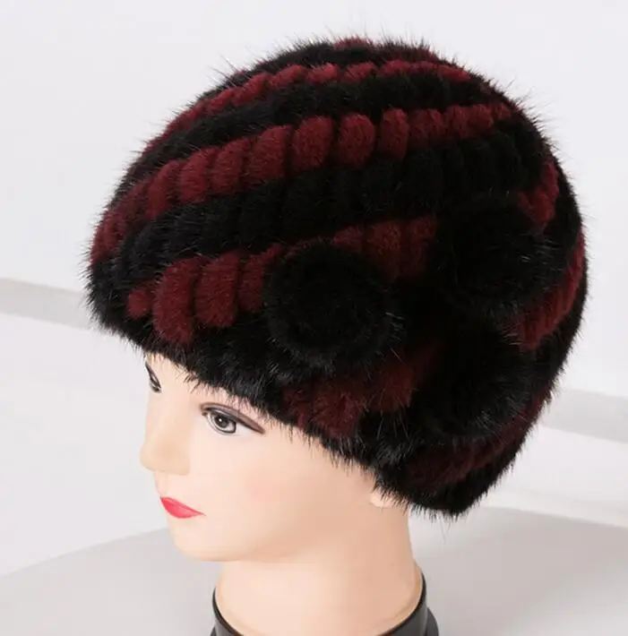 Новинка 2020 Женская Русская Шапка из натурального меха с цветами роскошная