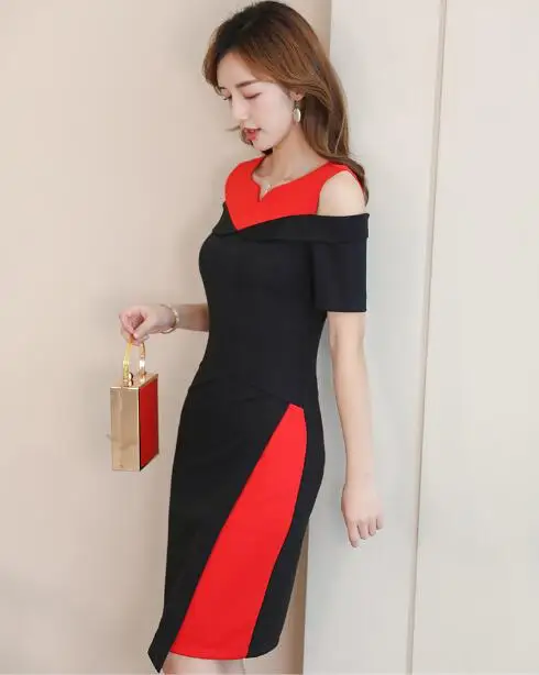 Женское платье с коротким рукавом и v образным вырезом абрикосовое Бандажное