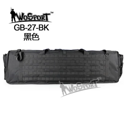 GB-27-BK 115 см функциональные тактические охотничьи сумки 600D Оксфорд Спорт на открытом воздухе камуфляж армейский Военный охотничий страйкбол винтовка Fuature пакет - Цвет: GB-27-BK