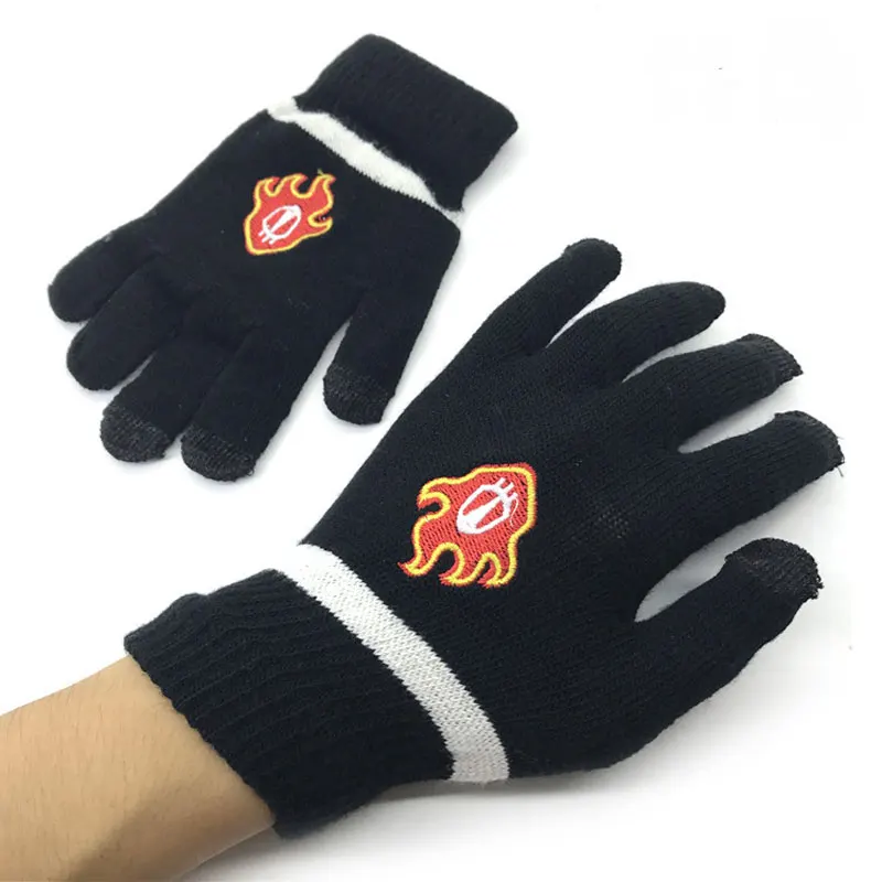 Модные перчатки унисекс на весь палец Сенсорный экран Hitman Reborn Vongola полосатая вязаная перчатка зимние теплые митенки эластичные варежки
