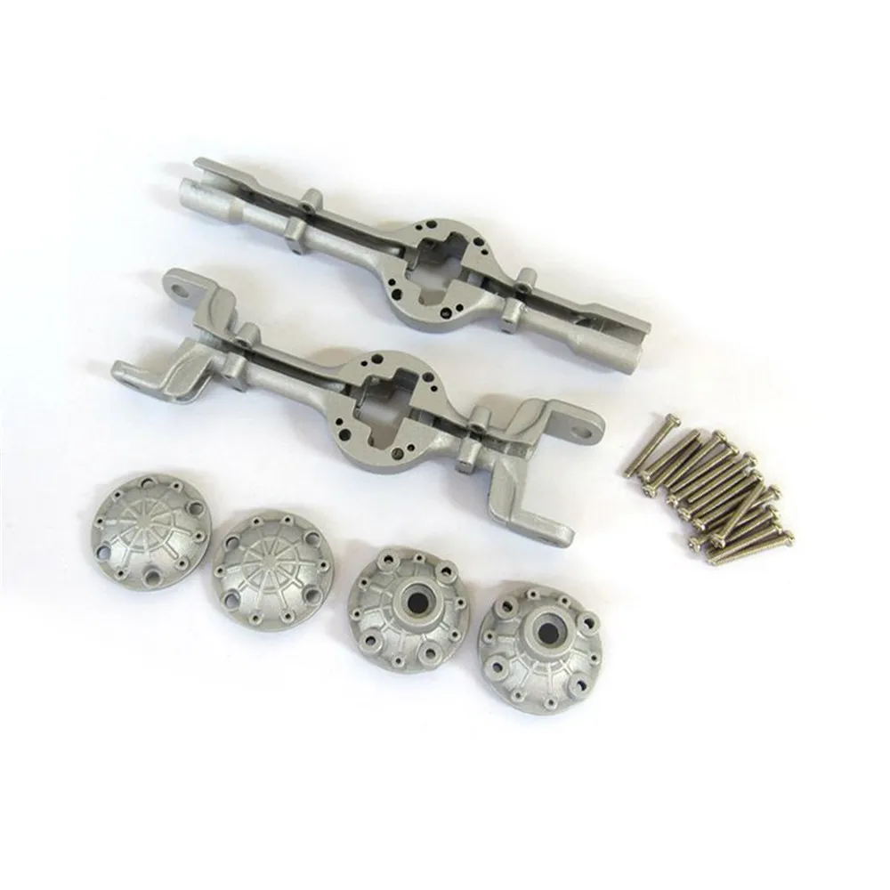 1set Metal Front and Rear Axle Housing For WPL B1 B14 B16 B24 B36 C24 C14 Universal Military Truck RC Car Spare Upgrade Parts
