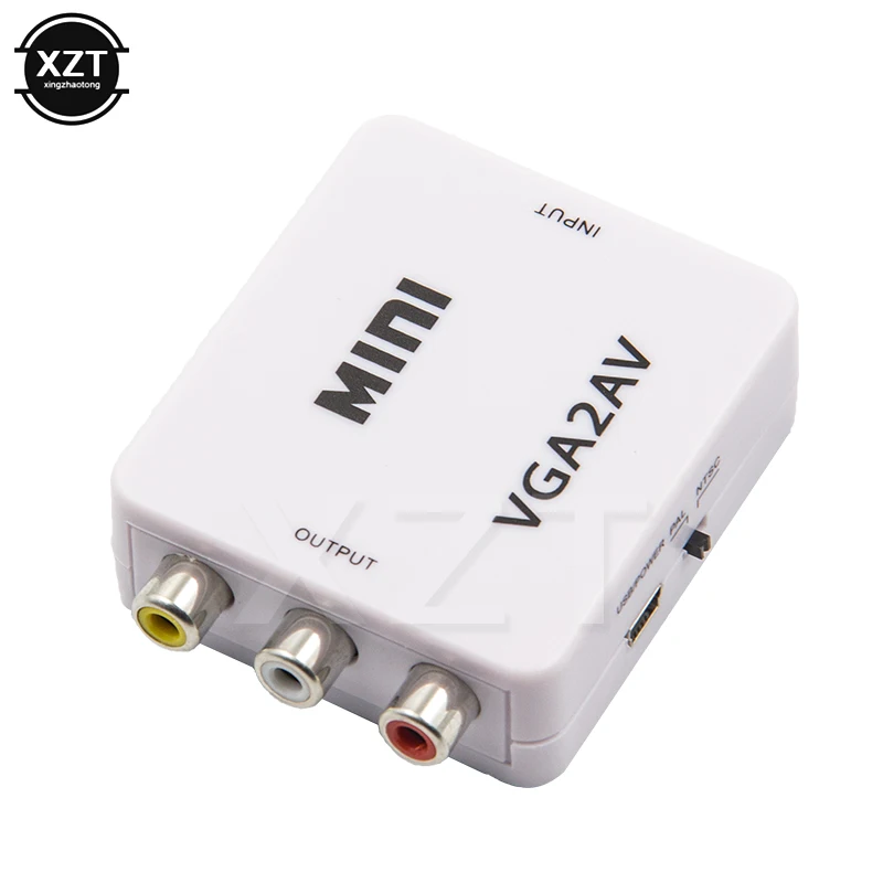 Композитный адаптер 1080P HDMI Mini VGA в RCA AV конвертер с аудио 3 5 мм VGA2AV / CVBS + ПК HDTV