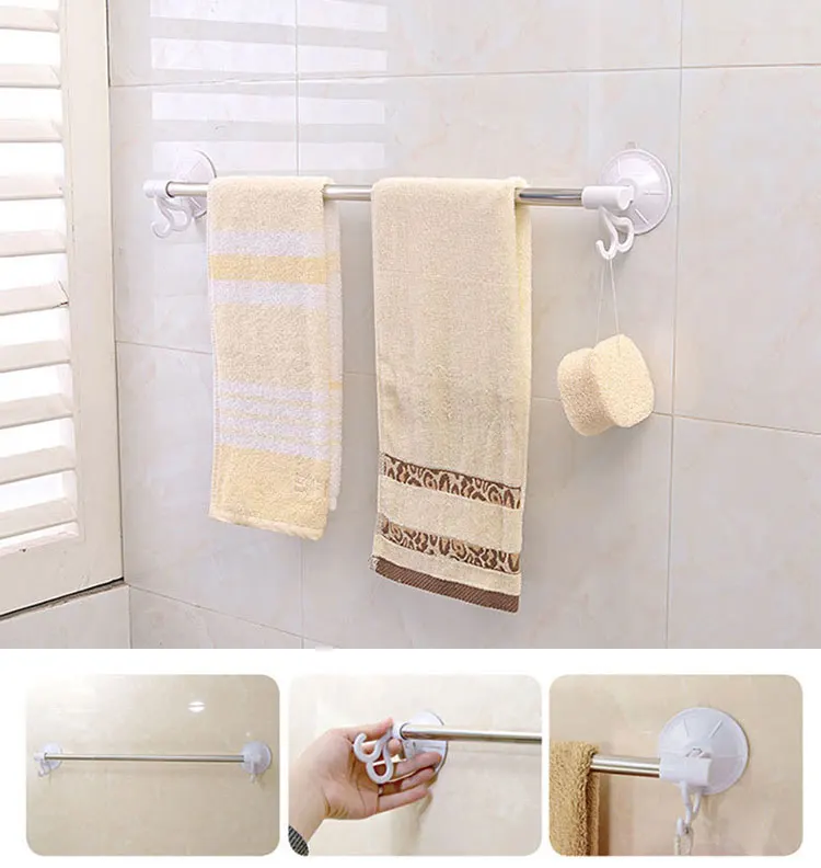 1PCS powerful suction cup towel rack multifunctional stainless steel seamless high quality bathroom kitchen hanging | Дом и сад