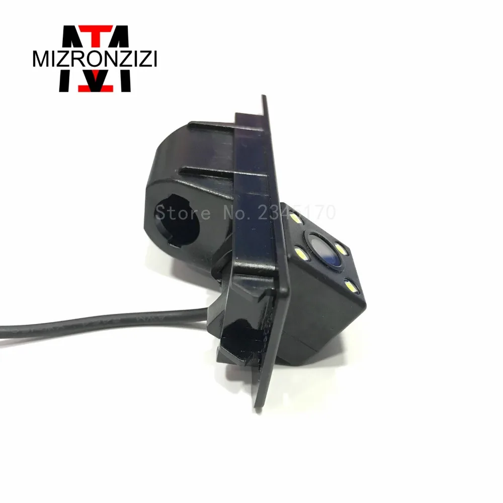 MIZRONZIZ CCD Ночное видение 4LED заднего вида Камера для заднего обзора с Защитные чехлы для сидений, сшитые специально для Opel Astra H J Corsa, Meriva Vectra Zafira Insignia для Fiat Grande
