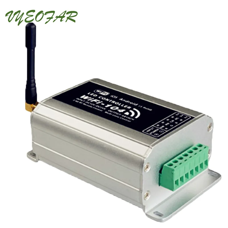 Новый WiFi 104 светодиодный wifi контроллер с ИК пультом M12 2 4 GHz 12 зон 4A x4CH сенсорной