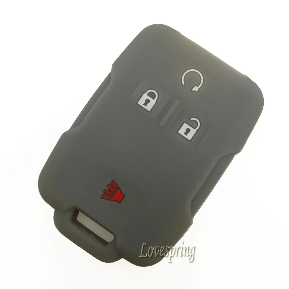 Silicone 4 buttons Car Remote Key Fob Cover Case Holder Shell Skin For GMC Cadillac Chevrolet Silverado Sierra keyless Entry | Автомобили