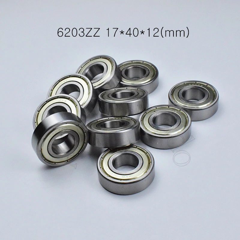 Подшипники из хромированной стали 6203ZZ 17*40*12 (мм) 10 шт. 6203 6203Z 6203ZZ|bearing bearing|bearing 6203bearing