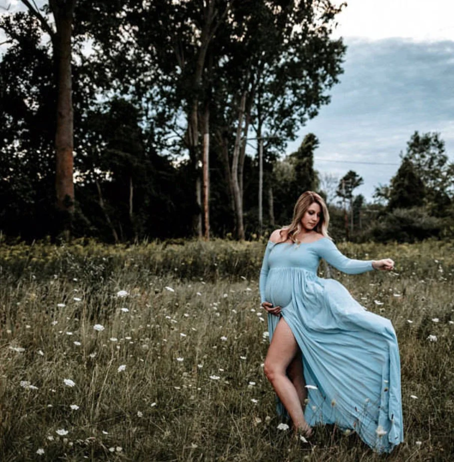 PUDCOCO фотография Опора беременных женщин макси платье летнее платье Материнство мамы дочки матч платья