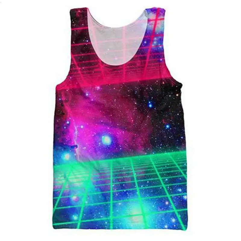 Мужская футболка без рукавов с геометрическим рисунком | одежда