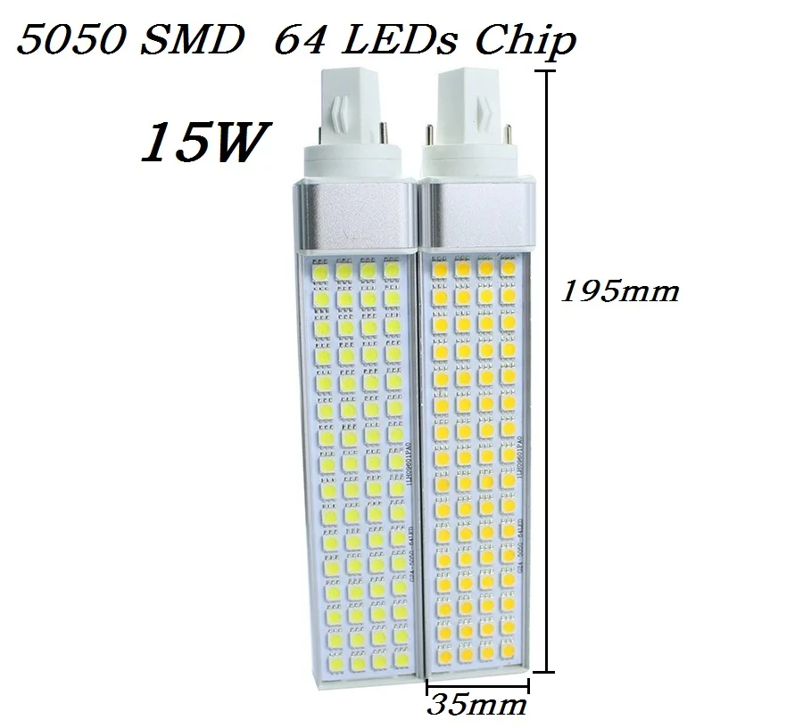 Лампада G23 G24 E27 5W 7W 9W 11W 13W 15W 85V 265V/AC горизонтальная штепсельная лампа SMD5050 Bombillas