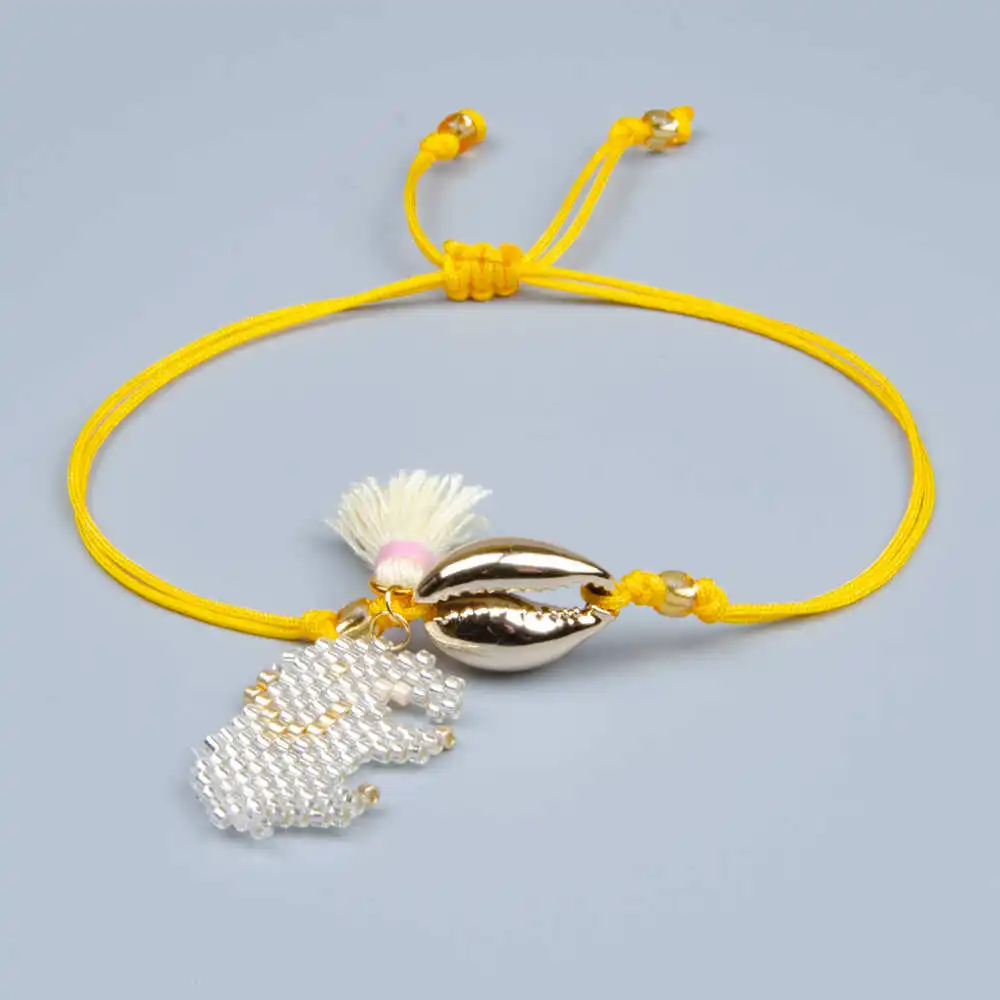 MI-B180448C Charm Go2boho браслет с подвеской в виде слона Золотая оболочка Pulseras MIYUKI браслет женские богемные ювелирные изделия Delica бусы кисточка подарок ручной работы - Окраска металла: MI-B180448C Charm